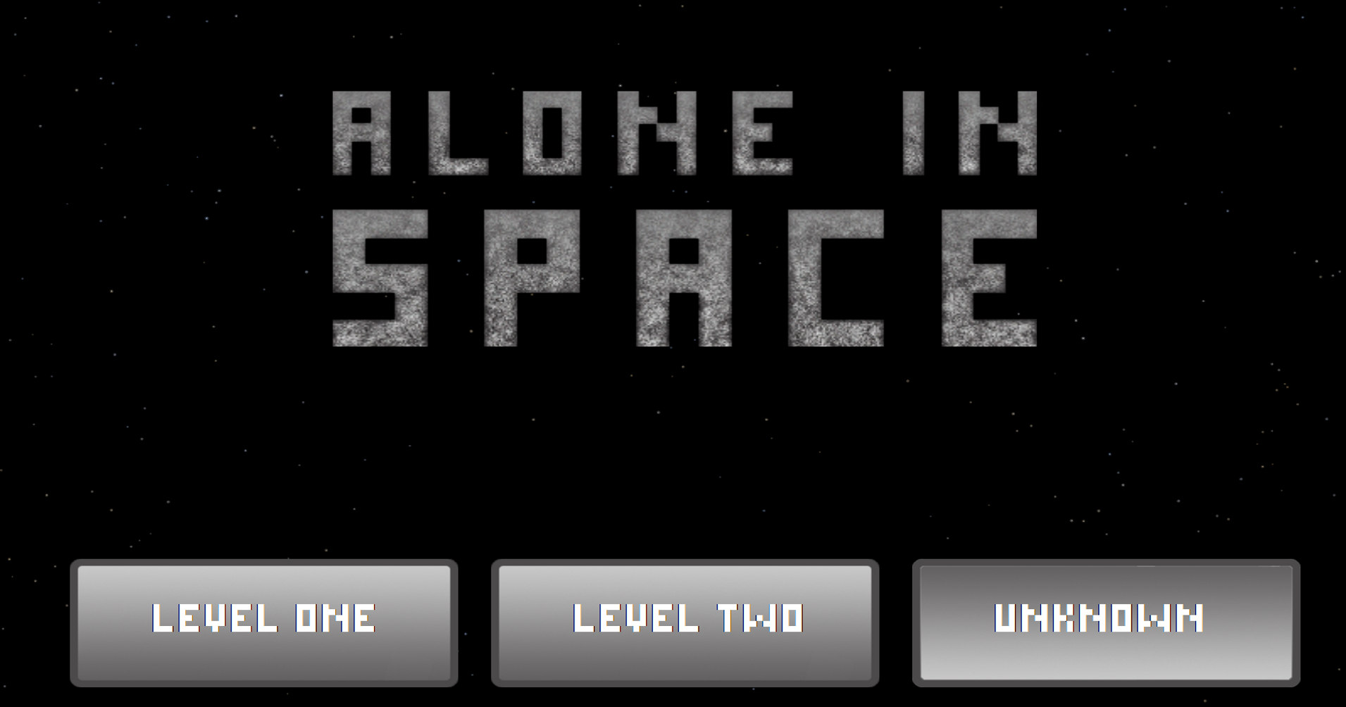 A homepage of a game